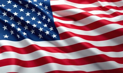 Fototapeta premium Waving American Flag Seamless Animation Showcasing the Vibrant Colors and Intricate Patterns of the United States Symbol