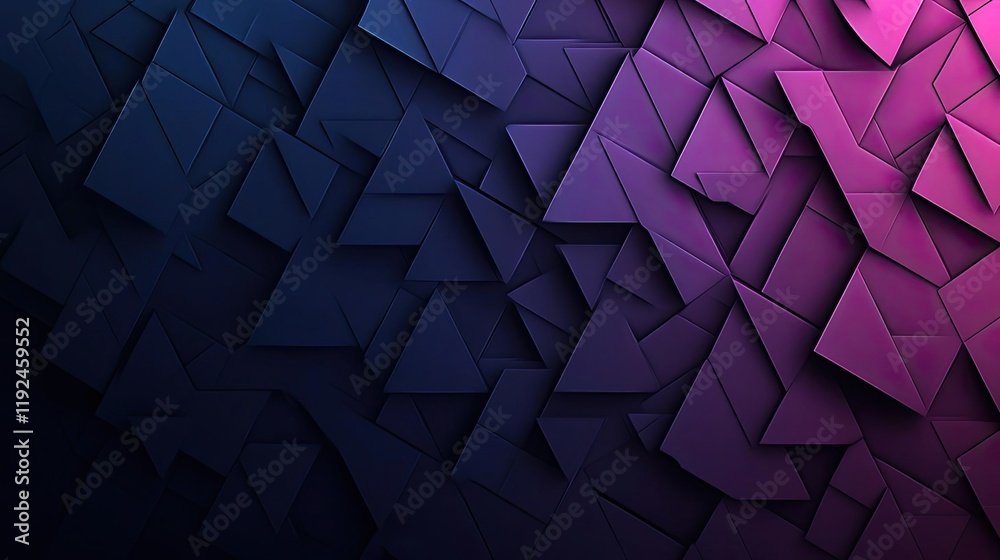 Poster Triangle abstract background concept. An abstract geometric background with layered triangles in vibrant colors.