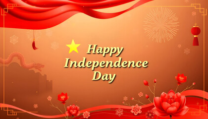 China Independence day concept background, card design brochure background with colors. 