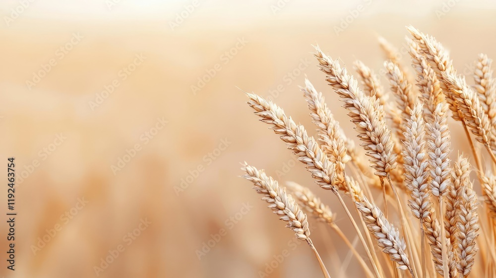 Aufkleber blurred abstract background idea. a close-up of golden wheat stalks swaying gently in a summer breez
