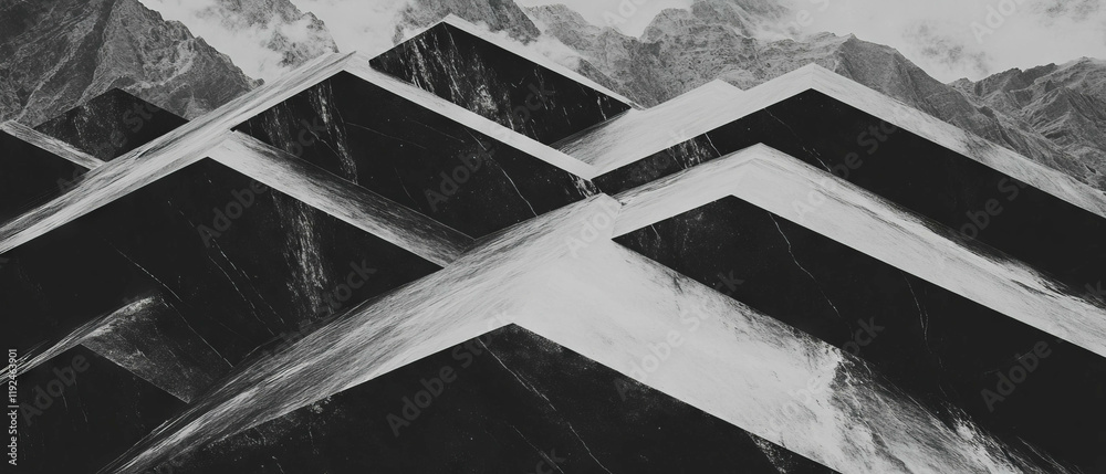 Aufkleber Modern geometric patterns with clean lines in a minimalist style