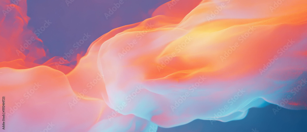 Poster colorful abstract design showcasing gradient meshes with smooth transitions
