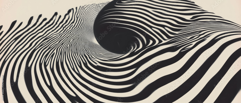 Aufkleber Swirling hypnotic patterns creating an immersive experience of visual depth and movement