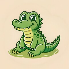 Naklejka premium little crocodile