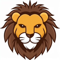 Obraz premium lion flat desing. isolated on white background