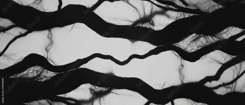 Aufkleber Interconnected lines weaving intricate patterns of complexity and design in a network