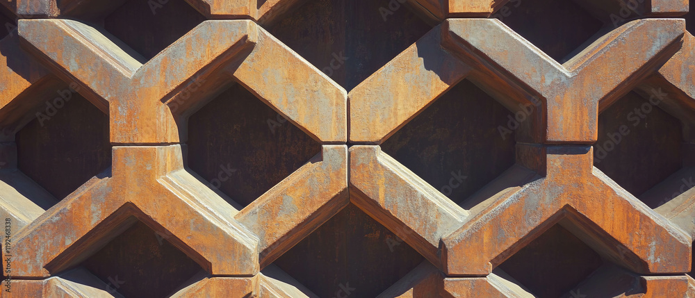 Poster Complex interlocking patterns reflecting an abstract artistic design in natural tones