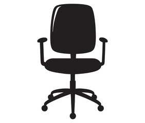Fototapeta premium Office chair isolated on white background, Silhouette office chair design