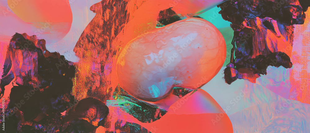 Poster Vibrant layers of color and intricate textures create a dynamic visual experience