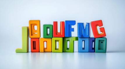 Colorful Alphabet Blocks Arranged on a Smooth Surface, Featuring a Variety of Shapes, Sizes, and Vibrant Colors for Educational Play and Learning Activities