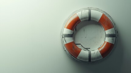Bright orange lifebuoy splashing into water emphasizes safety in aquatic environments
