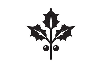 Christmas holly berry icon mistletoe 