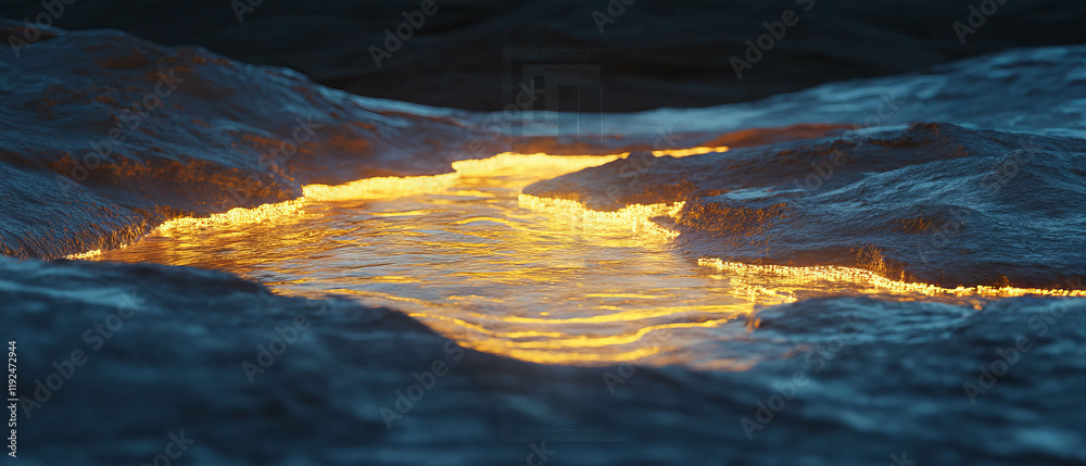 Poster Mesmerizing liquid light patterns flow through dynamic visual landscapes