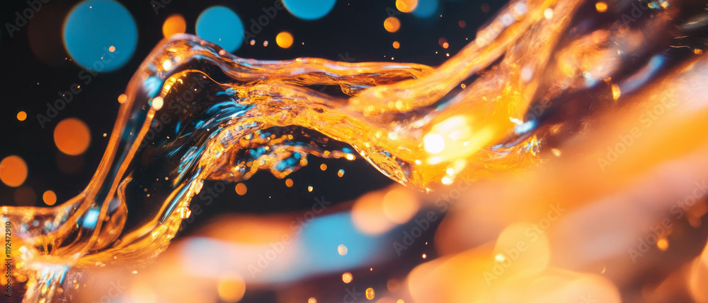 Poster Flowing colors and liquid light create a vibrant display at a dynamic event