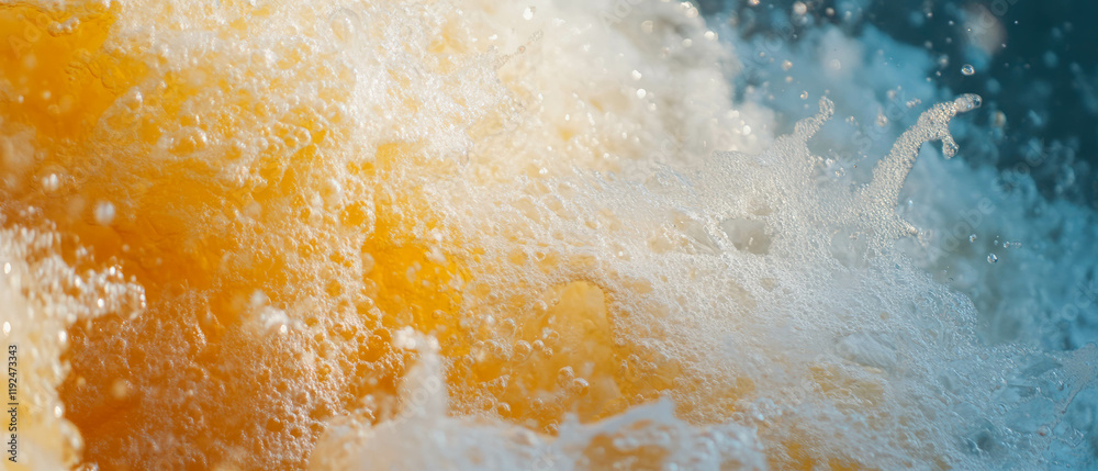 Poster Dynamic liquid textures creating flowing patterns in vibrant colors