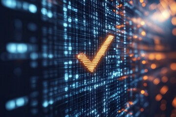 Digital Secure Signature with Checkmark Symbol