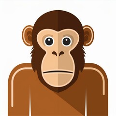 Obraz premium Ape flat design. isolated on white background