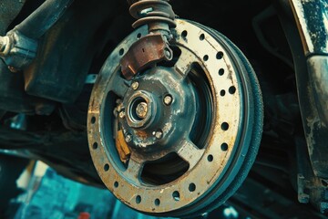 A detailed look at the brake system on a vehicle