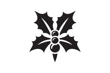Christmas holly berry icon mistletoe 