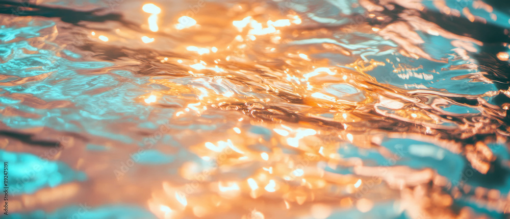 Aufkleber Exploring the beauty of metallic textures and shimmering reflections in an abstract design