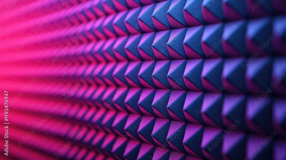 Poster Studio absorber concept. Vibrant textured wall design with geometric patterns and colorful gradient.