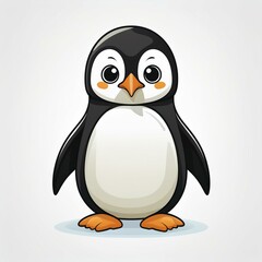 Obraz premium Adelie penguin flat design. isolated on white background