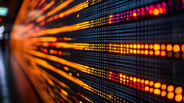 Abstract Digital Data Stream Illuminated