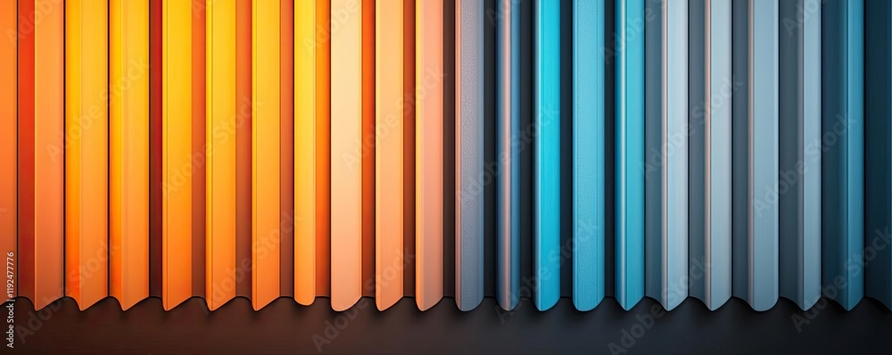 Poster studio absorber concept. vibrant vertical lines in orange, gray, and blue, creating a modern abstrac