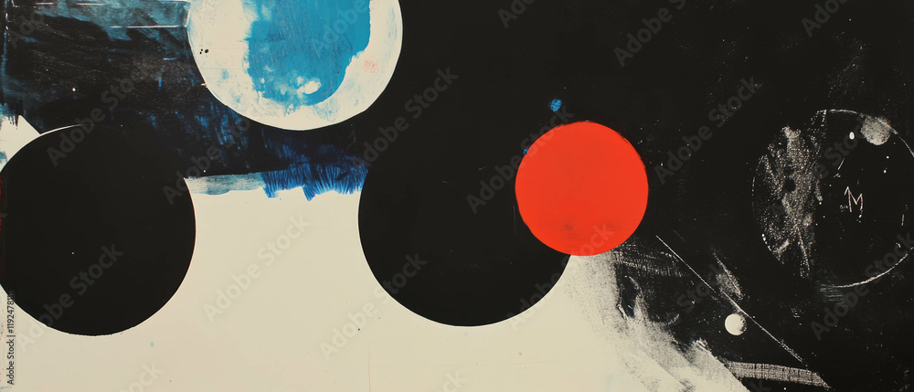 Poster unique monoprints showcasing vibrant colors and diverse textures in abstract design
