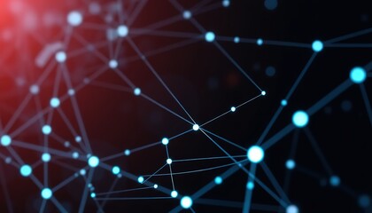 Data technology background. Abstract background. Connecting dots and lines on dark background. 3D rendering. 4k Photo