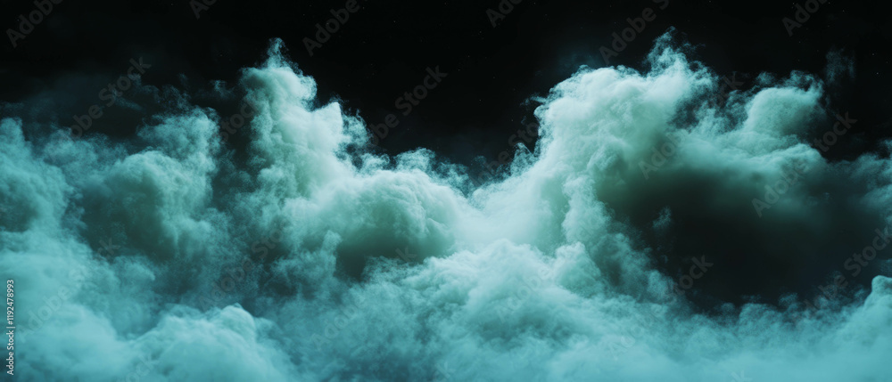 Poster vibrant nebula clouds swirling with cosmic dust in a celestial background