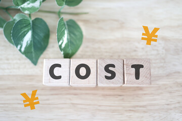 コストのイメージ。日本円記号。