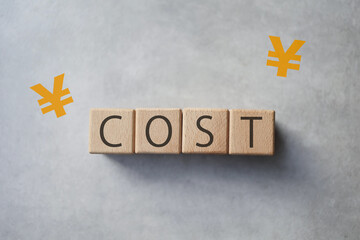 コストのイメージ。日本円記号。