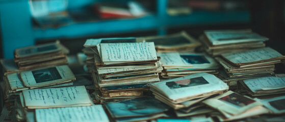 Old letters and handwritten notes reveal stories of past connections and memories