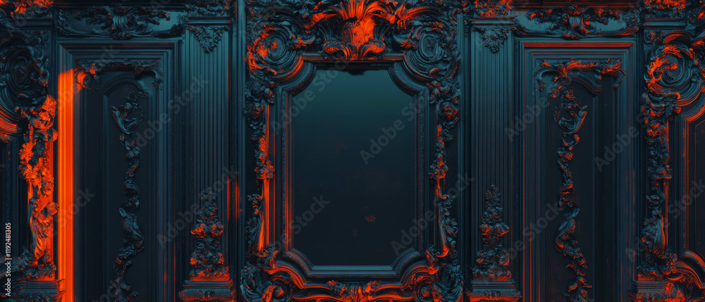Poster Ornate frames and intricate decorative elements enhancing visual richness in design