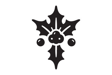 Christmas holly berry icon mistletoe 