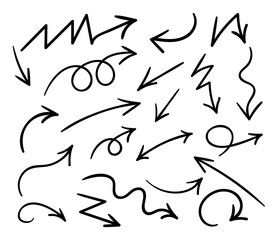 collection of arrow scribbles