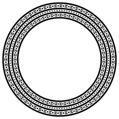 Vintage frame border ornament vector. Ethnic seamless round pattern. Mandala Floral Baroque. Classic antique ornate element. Decorative border for frame, textile, fabric, rug, tattoo, ceramic.