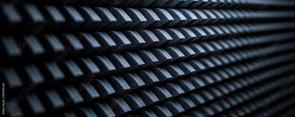 Poster Studio absorber concept. Close-up of textured surface with geometric patterns in dark tones.