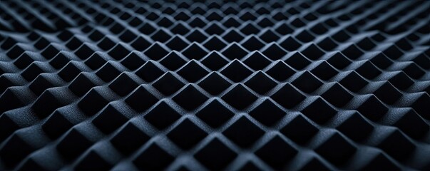Studio absorber concept. Abstract geometric pattern with dark tones and textured surface for design projects.