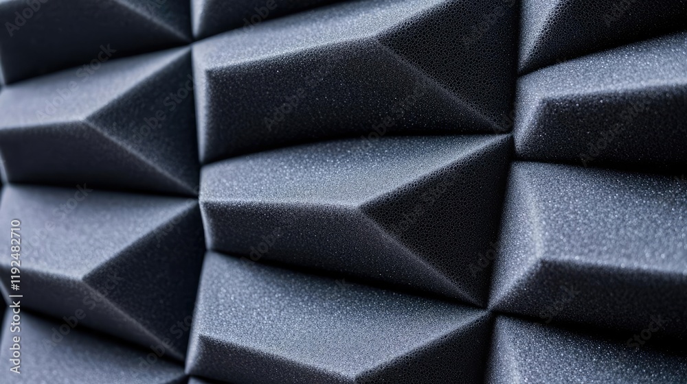 Poster studio absorber concept. textured soundproofing foam panel designed to enhance acoustic environments