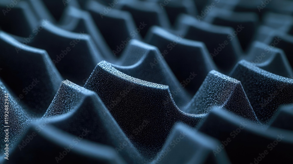 Poster studio absorber concept. close-up of textured acoustic foam used for sound absorption in studios.