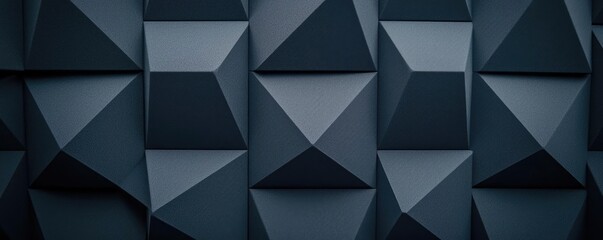 Obraz premium Studio absorber concept. Abstract pattern of textured geometric shapes in dark tones for modern decor.