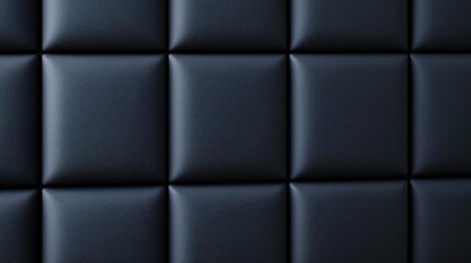 Naklejka premium Studio absorber concept. Elegant dark padded wall surface with a modern and stylish design for interiors.