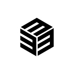 black and white cube