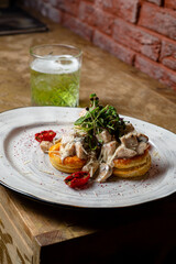 Delicious and juicy pie with filling