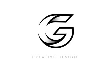 G letter logo design icon. g logo made of monogram curved lines vector