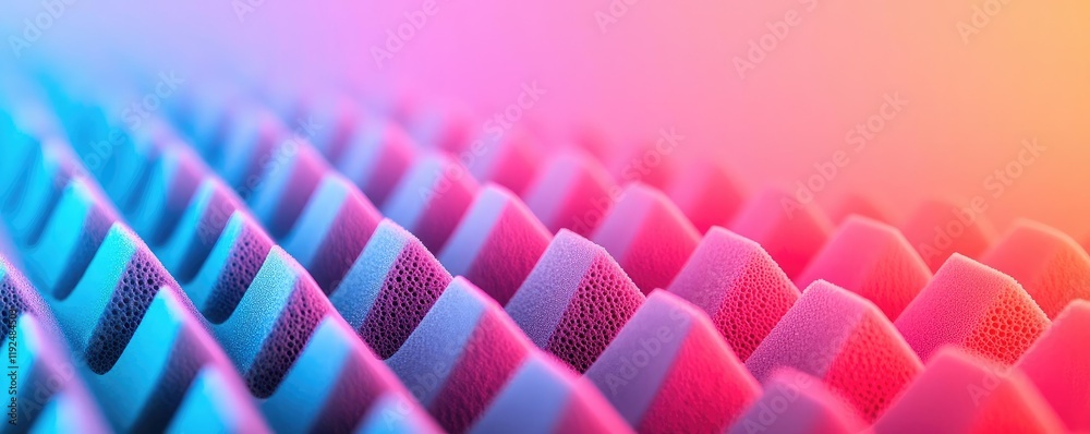 Poster Studio absorber concept. Vibrant abstract pattern featuring colorful wave-like textures and gradients.