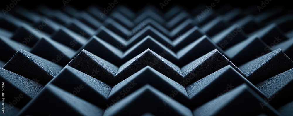 Poster Studio absorber concept. Abstract pattern of textured chevrons in a dark color scheme for design use.