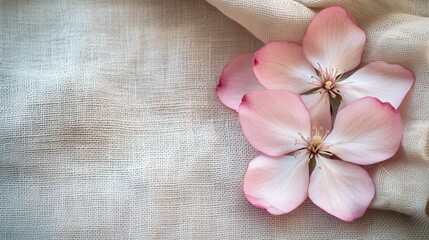 Naklejka premium Beautiful pink flowers blossom on an old wooden background